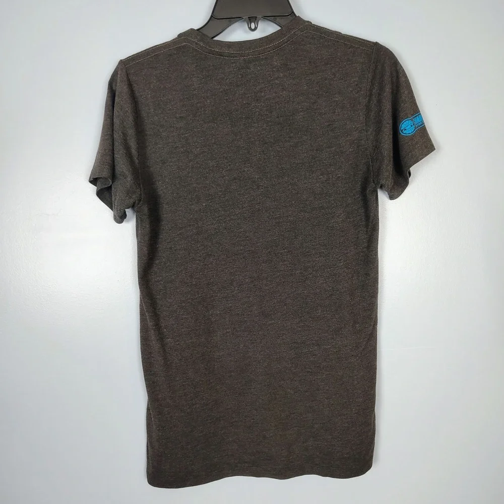 Charlotte Motor Speedway Stock Car Racing Graphic Tee Grey Blue Small